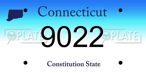9022 Connecticut License Plate