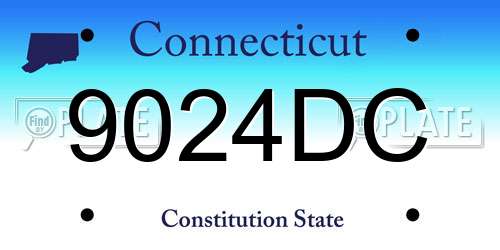 9024DC Connecticut License Plate