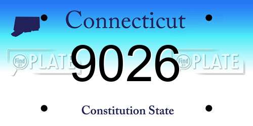 9026 Connecticut License Plate