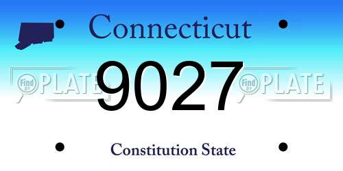 9027 Connecticut License Plate