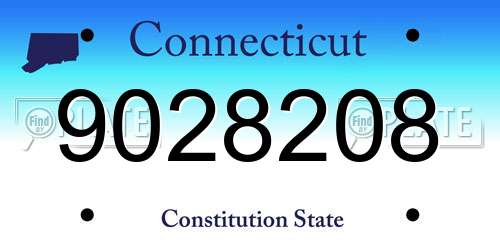 9028208 Connecticut License Plate