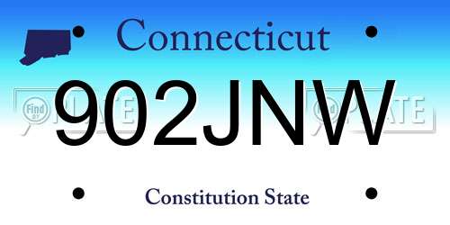 902JNW Connecticut License Plate