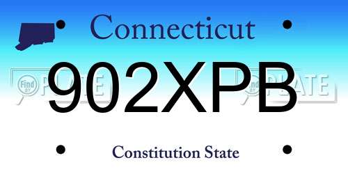 902XPB Connecticut License Plate