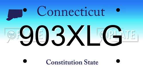 903XLG Connecticut License Plate