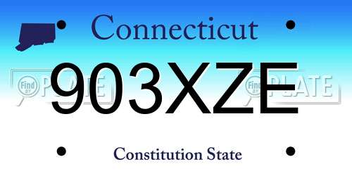 903XZE Connecticut License Plate