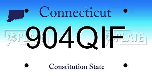 904QIF Connecticut License Plate