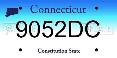 9052DC Connecticut License Plate