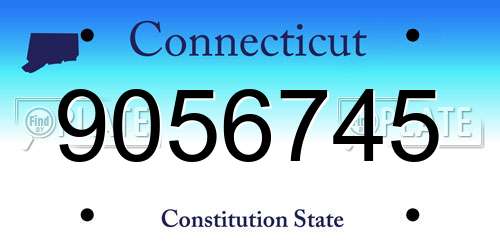 9056745 Connecticut License Plate