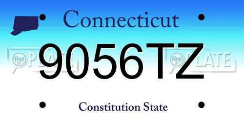 9056TZ Connecticut License Plate
