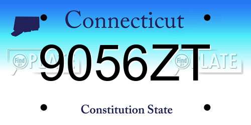 9056ZT Connecticut License Plate
