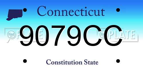 9079CC Connecticut License Plate