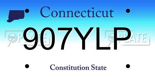 907YLP Connecticut License Plate