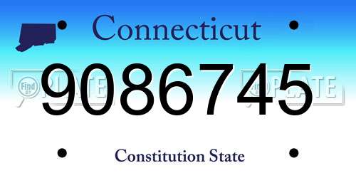 9086745 Connecticut License Plate