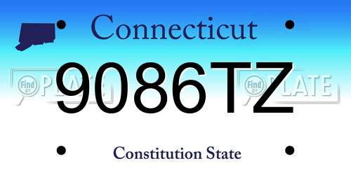 9086TZ Connecticut License Plate