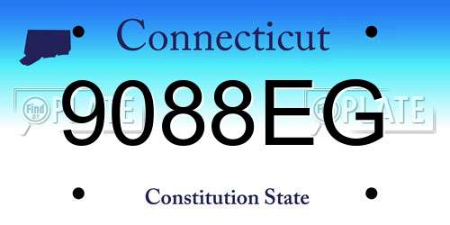 9088EG Connecticut License Plate