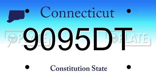 9095DT Connecticut License Plate
