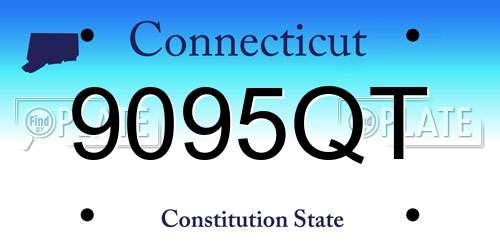 9095QT Connecticut License Plate