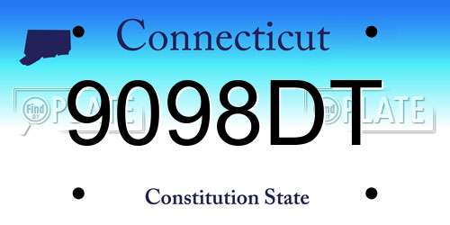 9098DT Connecticut License Plate