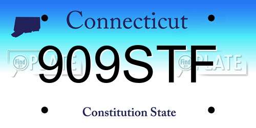 909STF Connecticut License Plate