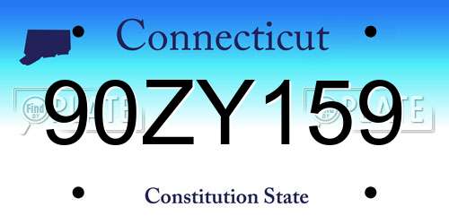 90ZY159 Connecticut License Plate