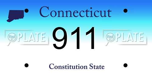 911 Connecticut License Plate