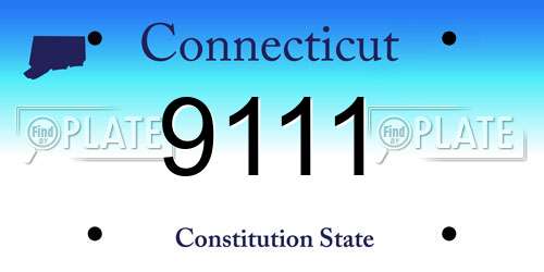 9111 Connecticut License Plate