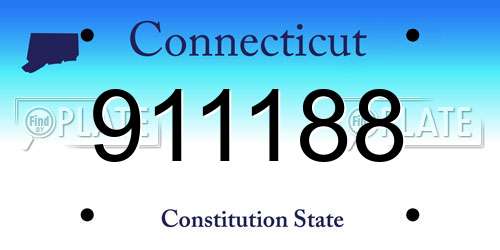 911188 Connecticut License Plate