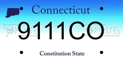 9111CO Connecticut License Plate
