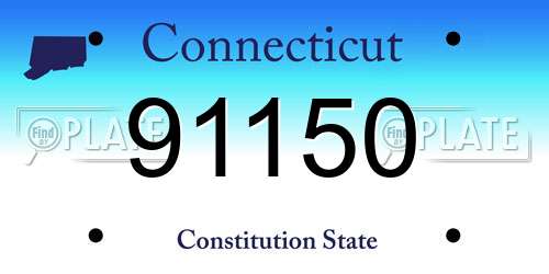 91150 Connecticut License Plate