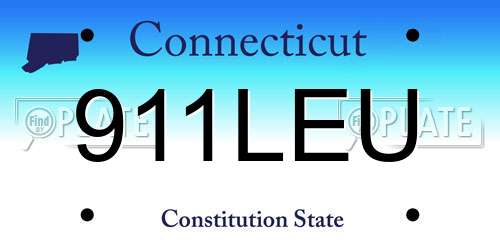 911LEU Connecticut License Plate