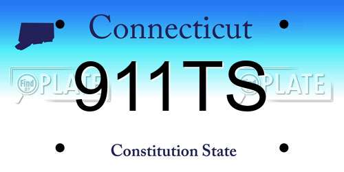 911TS Connecticut License Plate