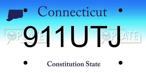 911UTJ Connecticut License Plate
