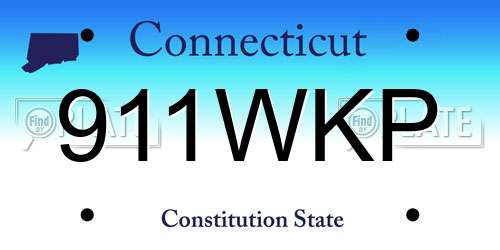 911WKP Connecticut License Plate