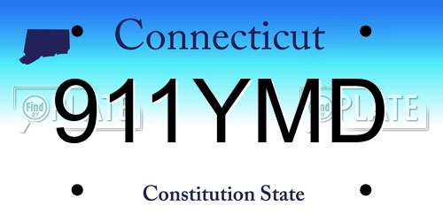 911YMD Connecticut License Plate