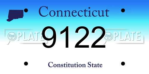 9122 Connecticut License Plate