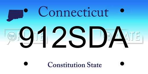 912SDA Connecticut License Plate