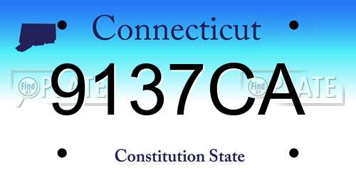 9137CA Connecticut License Plate
