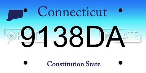 9138DA Connecticut License Plate