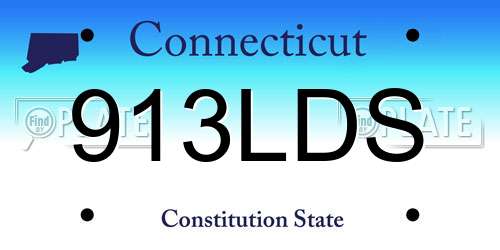 913LDS Connecticut License Plate