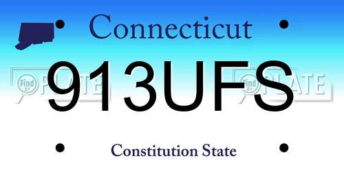 913UFS Connecticut License Plate