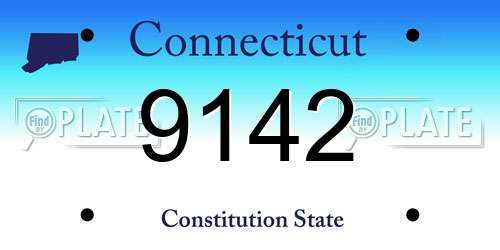 9142 Connecticut License Plate