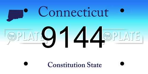 9144 Connecticut License Plate