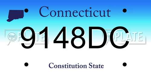 9148DC Connecticut License Plate