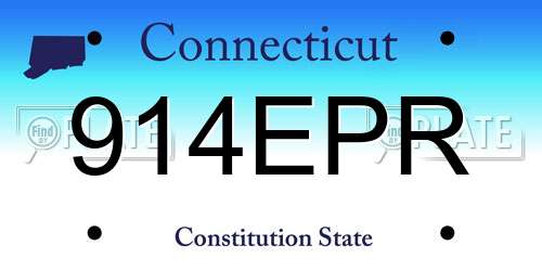 914EPR Connecticut License Plate