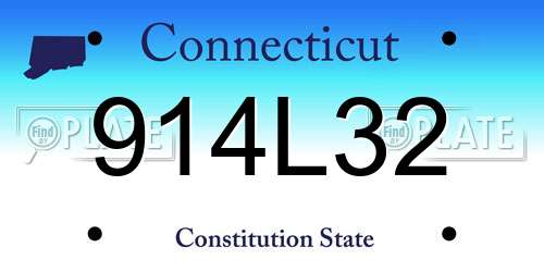 914L32 Connecticut License Plate
