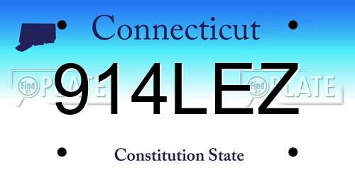 914LEZ Connecticut License Plate