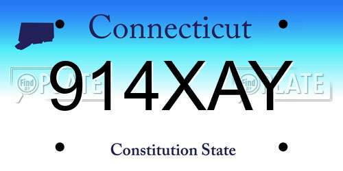 914XAY Connecticut License Plate