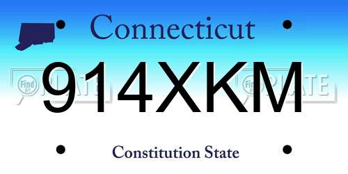 914XKM Connecticut License Plate
