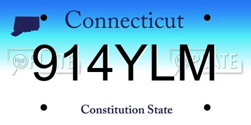914YLM Connecticut License Plate