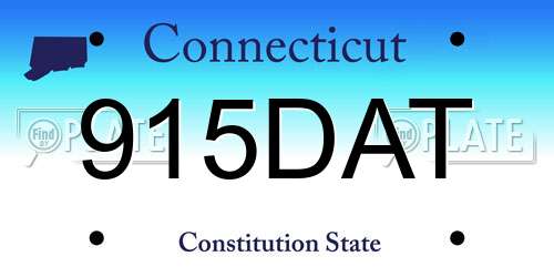 915DAT Connecticut License Plate